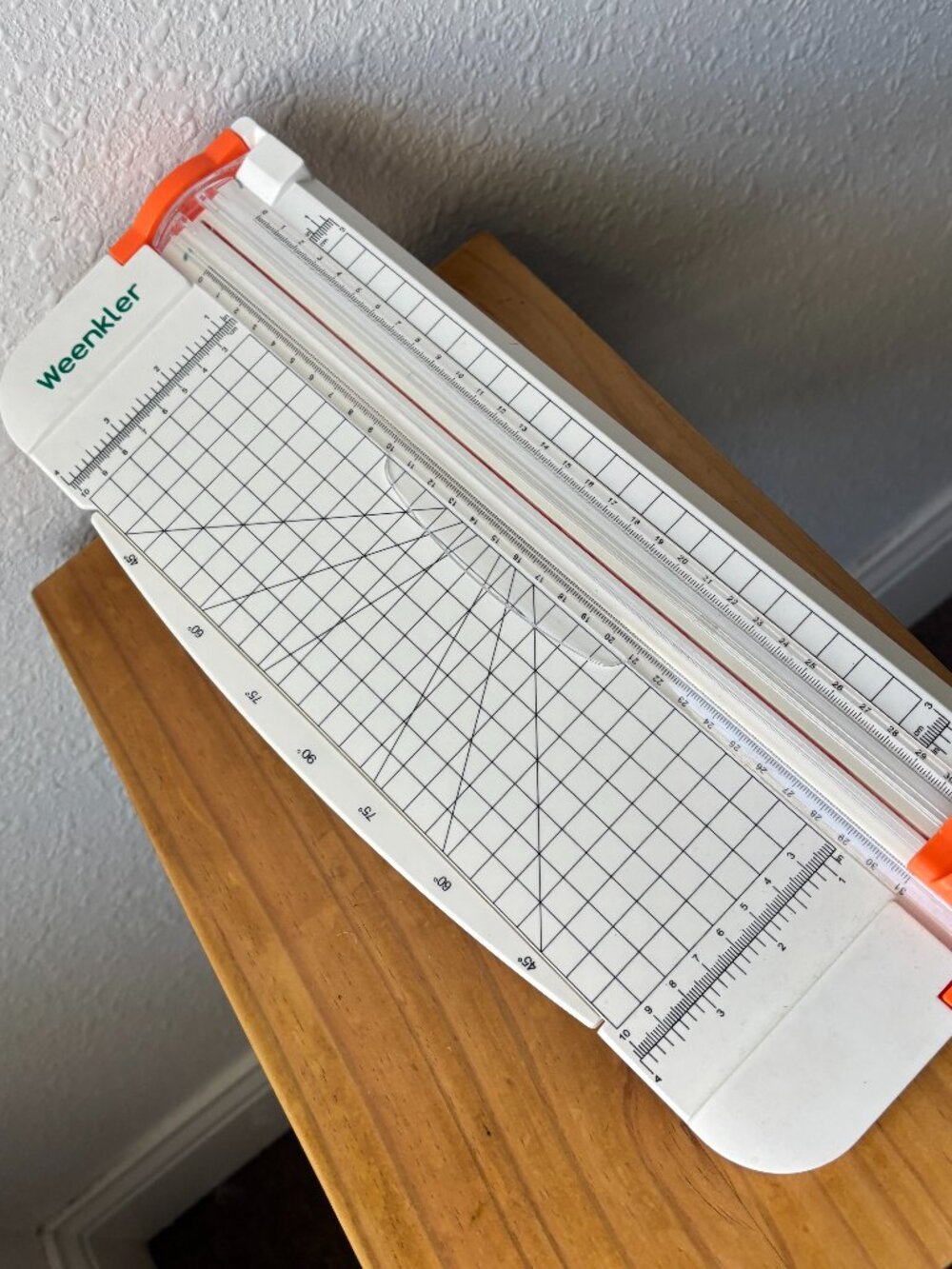 Weenkler 12 Inch Portable Paper Trimmer Guillotine Slider Craft Cutter White